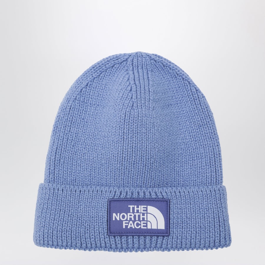 The North Face Berretto color indaco con patch logo