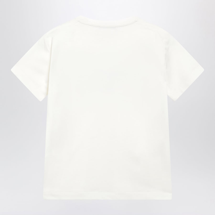 Golden Goose T-shirt bianca in cotone con stampa logo, view 2