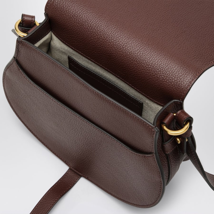 Chloé Borsa Saddle Marcie in pelle granata marrone, view 5