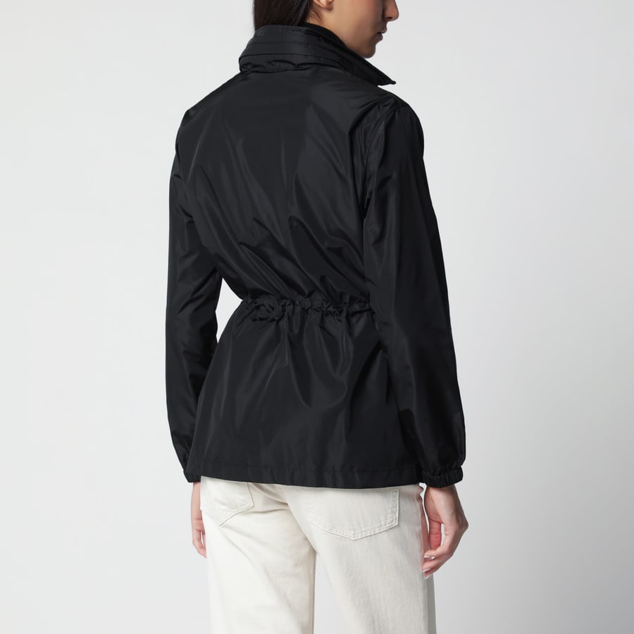 Burberry Giacca con zip nera in nylon, view 3