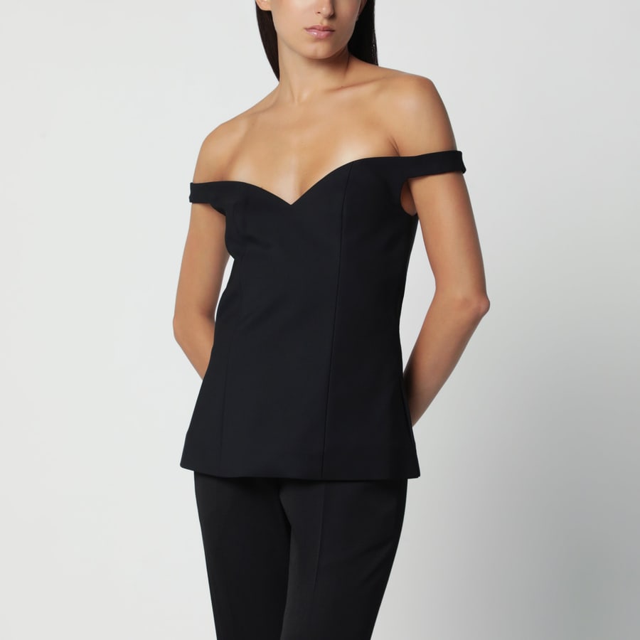ROHE Top con spalle scoperte nero