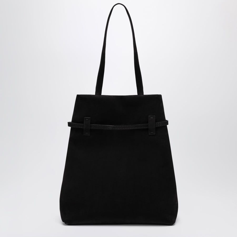 MANU ATELIER Borsa Tote du Jour in suede nera, view 4
