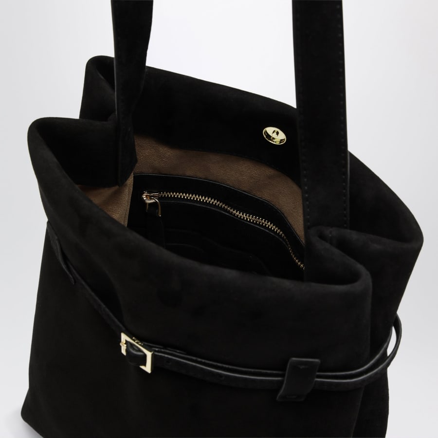 MANU ATELIER Borsa Tote du Jour in suede nera, view 5