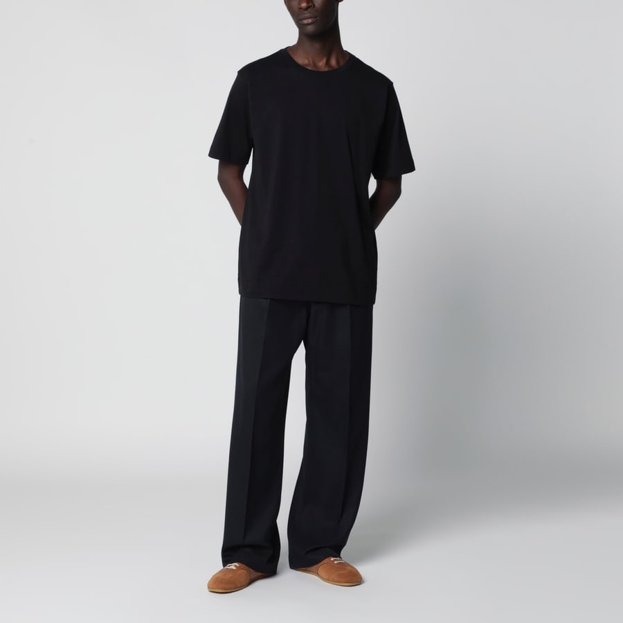 Dries Van Noten T-shirt nera in cotone, view 2