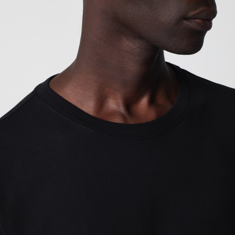 Dries Van Noten T-shirt nera in cotone, view 4