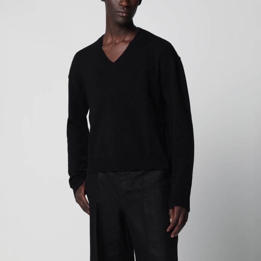 Rick Owens Maglione nero in lana e cashmere