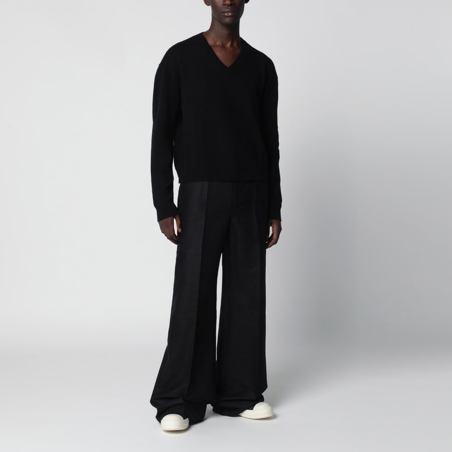 Rick Owens Maglione nero in lana e cashmere, view 2