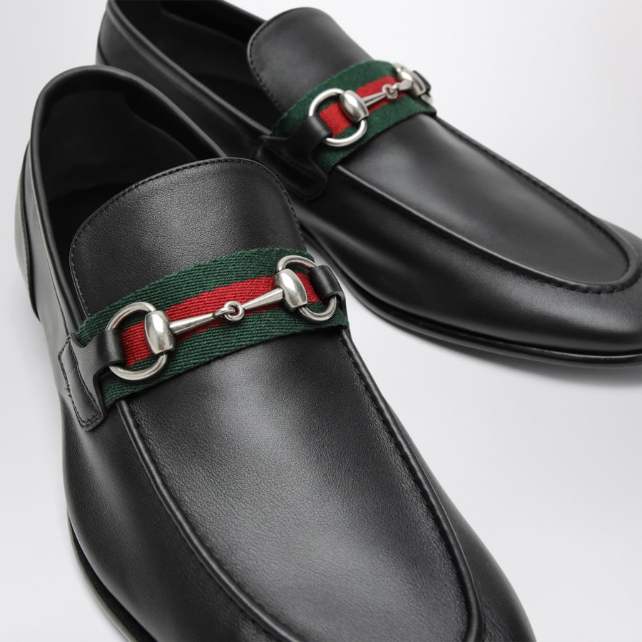 Gucci Mocassino Como nero in pelle, view 5