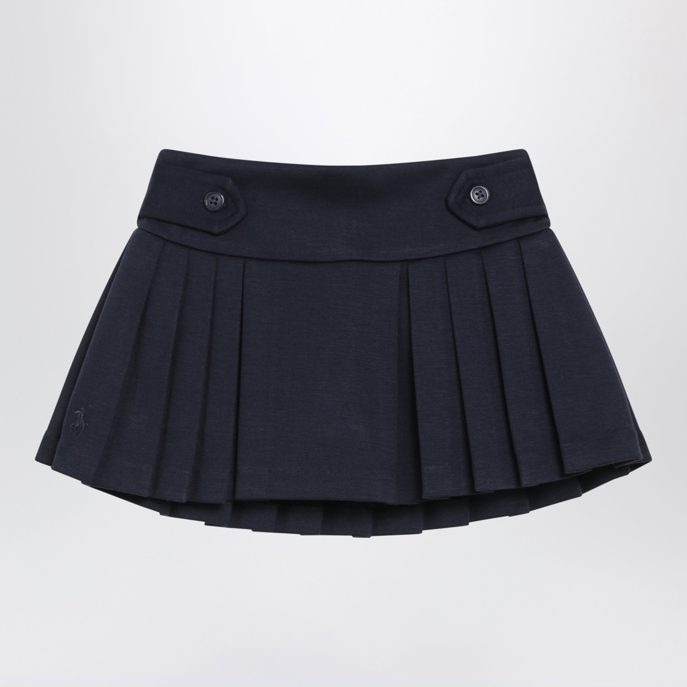 Polo Ralph Lauren Gonna plissettata con bottoni blu navy