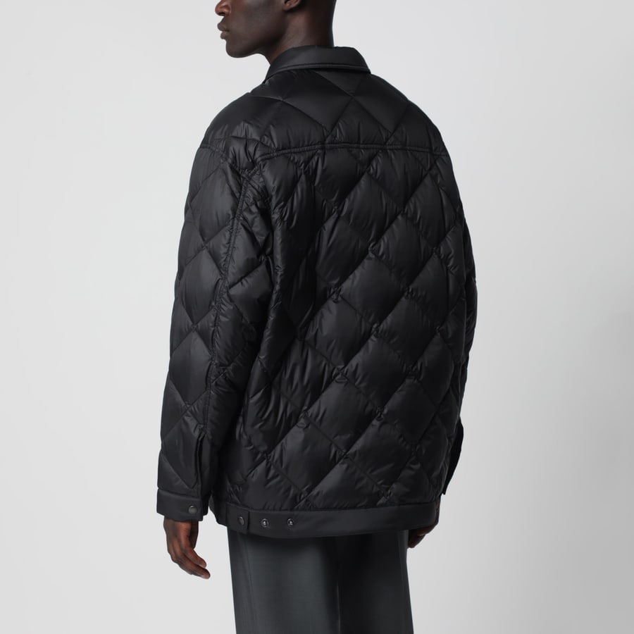 Prada Giacca nera in Re-Nylon trapuntato, view 3