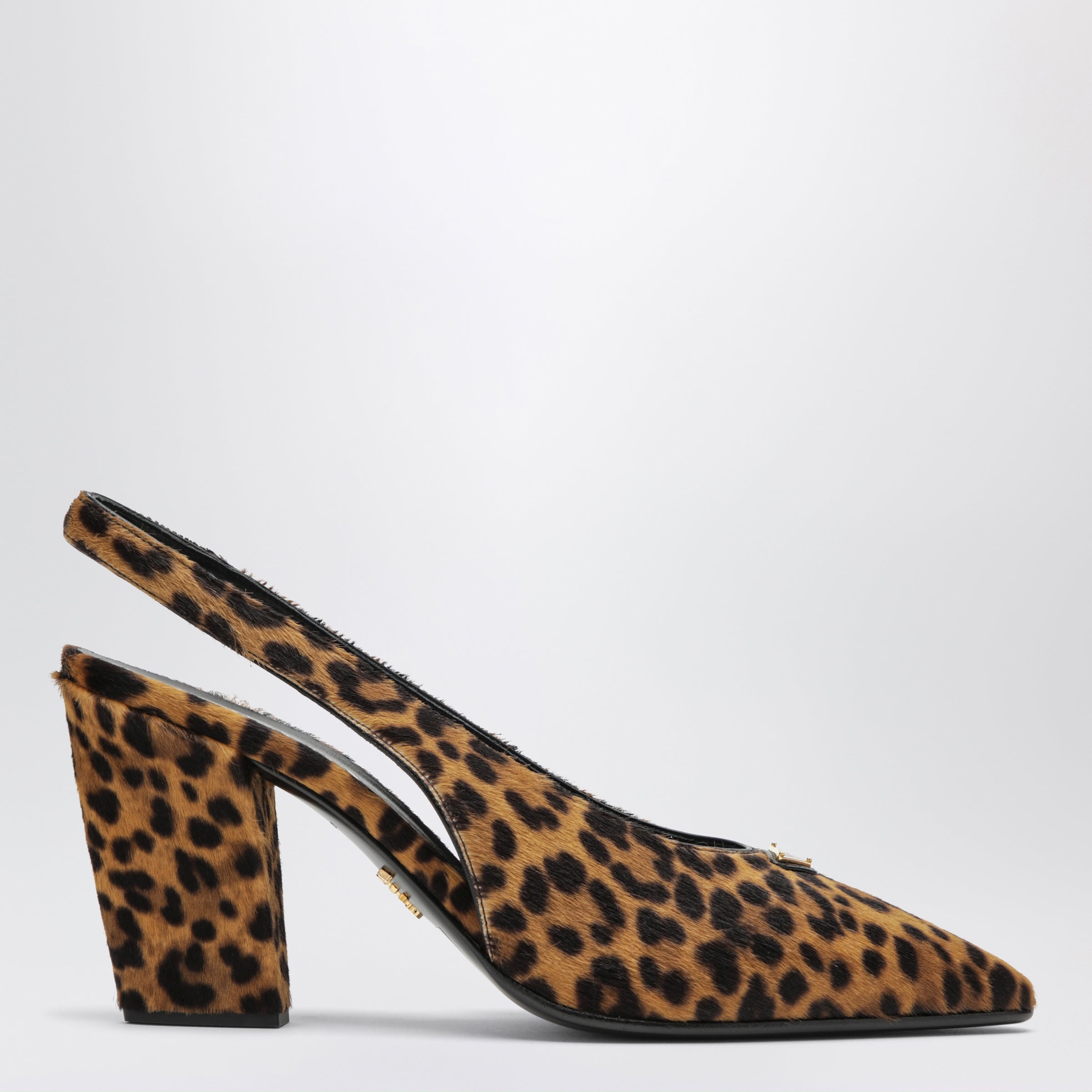 Prada Slingback in cavallino con stampa leopardata