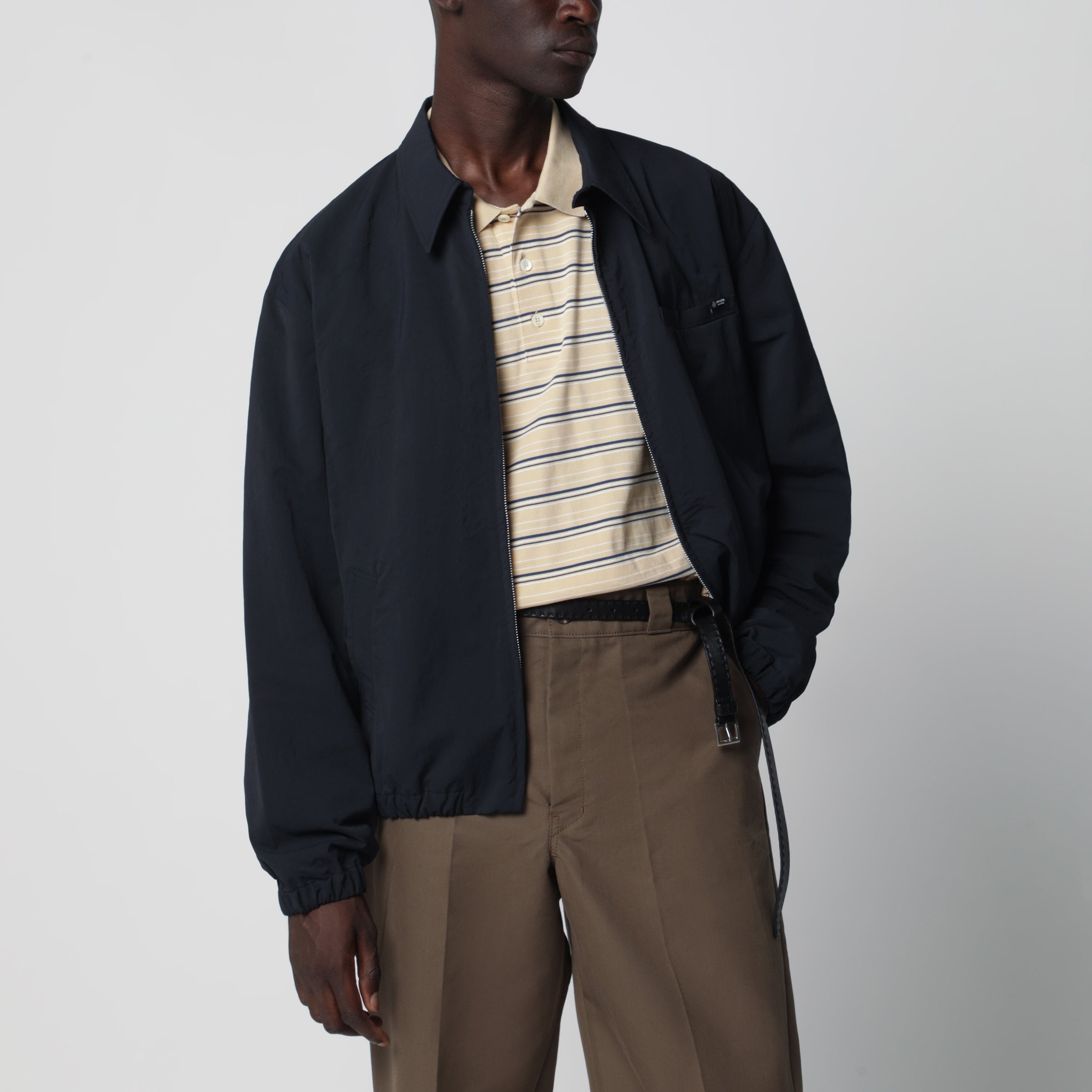 Prada Blouson in tessuto tecnico blu