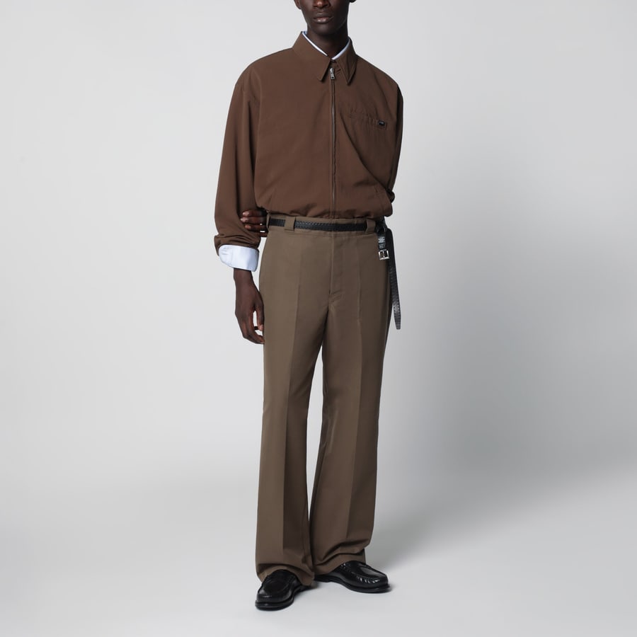 Prada Blouson in tessuto tecnico color tabacco, view 2