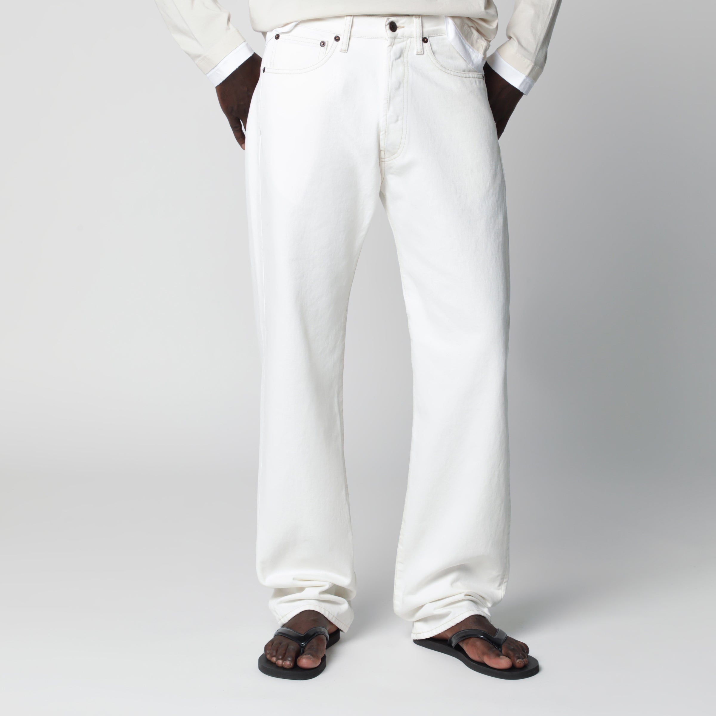 Prada Jeans in denim bianco