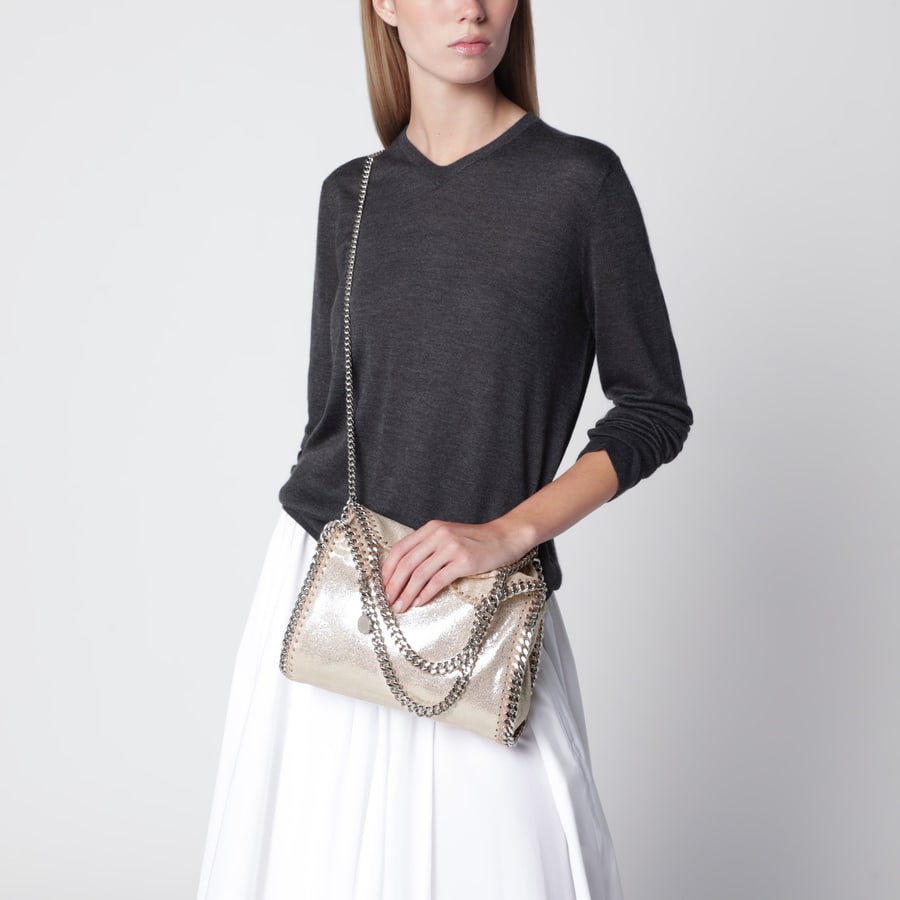 Stella McCartney Borsa Tote mini Falabella rosa chiara, view 2
