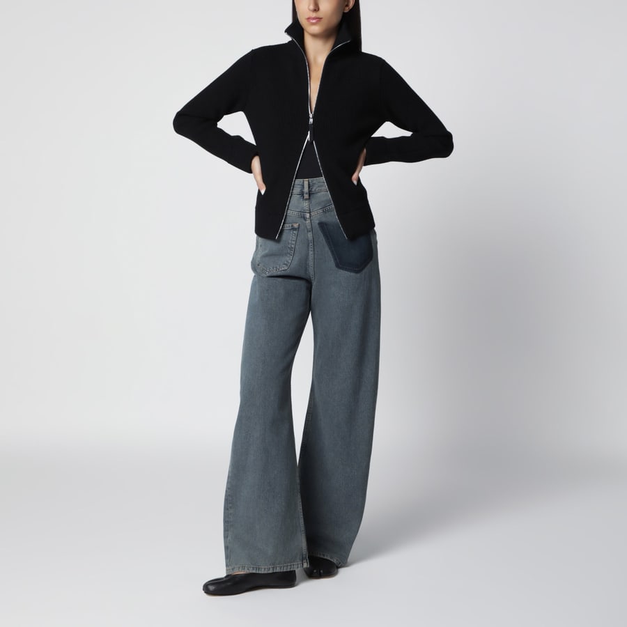 MM6 Jeans a gamba larga grigi, view 2