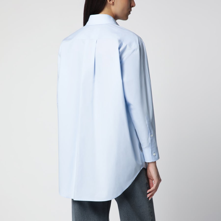 MM6 Camicia azzurra in cotone, view 3