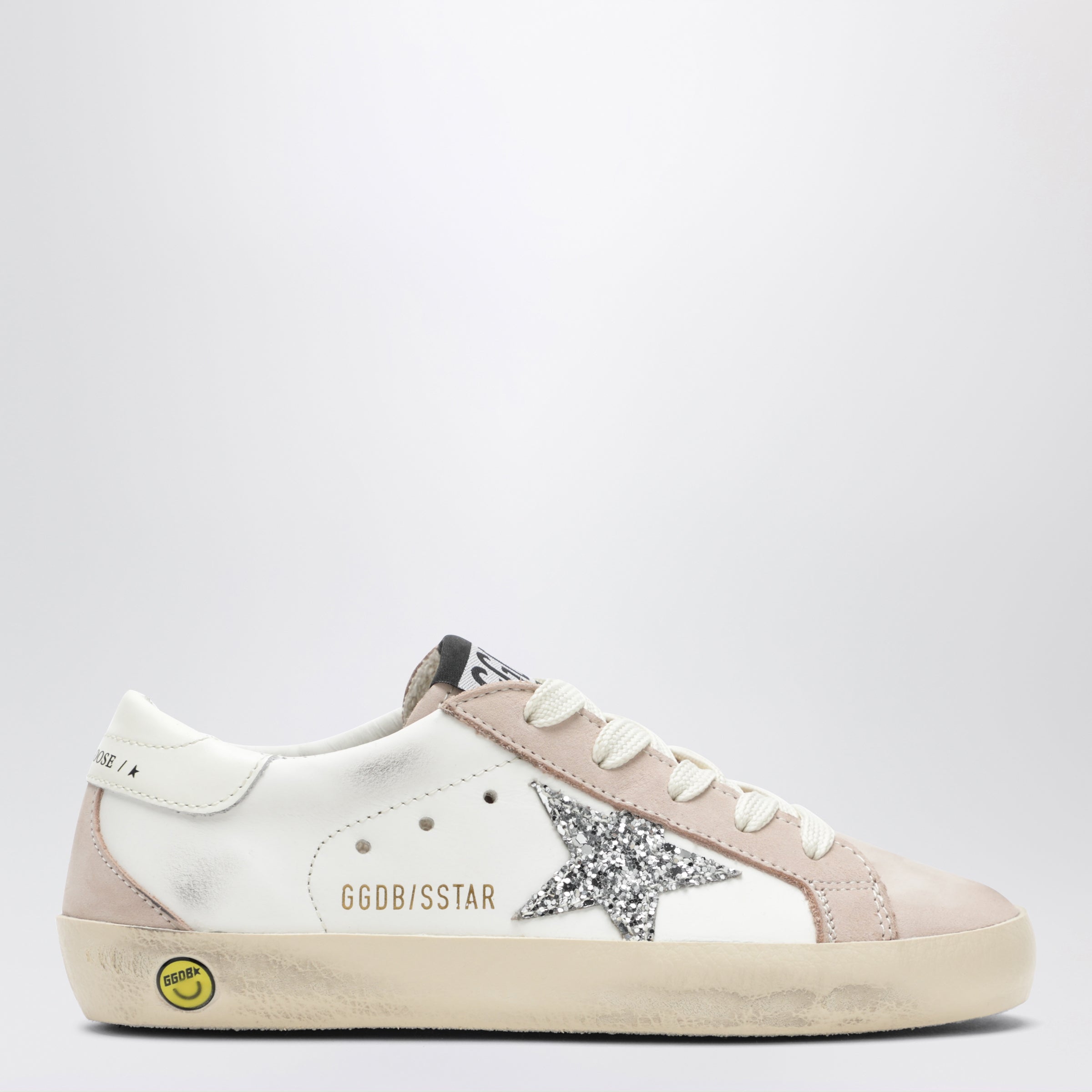 Golden Goose Sneakers Super-Star bianca/rosa/argento