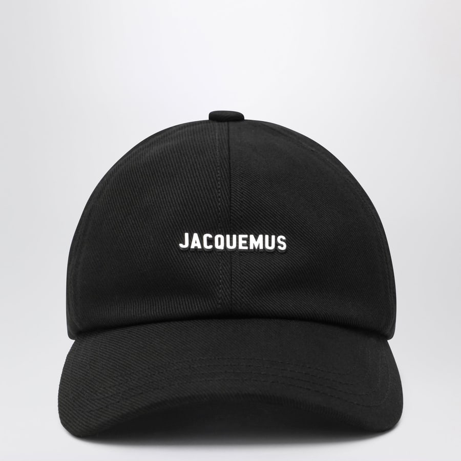 Jacquemus Cappello da baseball nero con logo