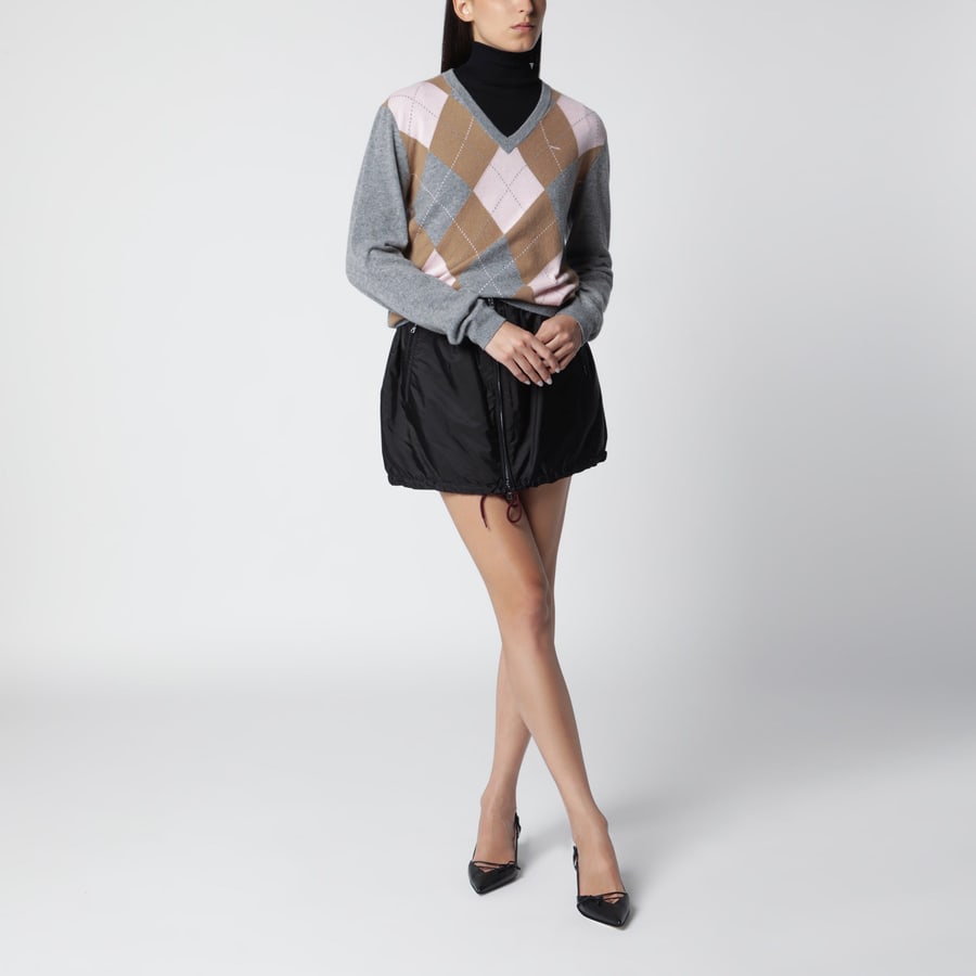 Prada Mini gonna nera in Re-Nylon, view 2