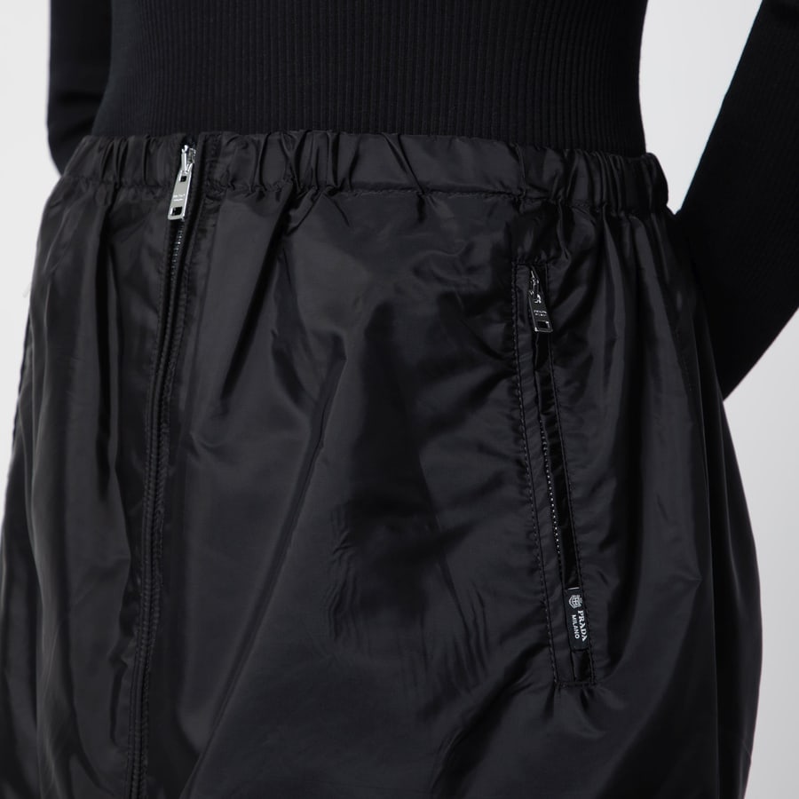 Prada Mini gonna nera in Re-Nylon, view 5