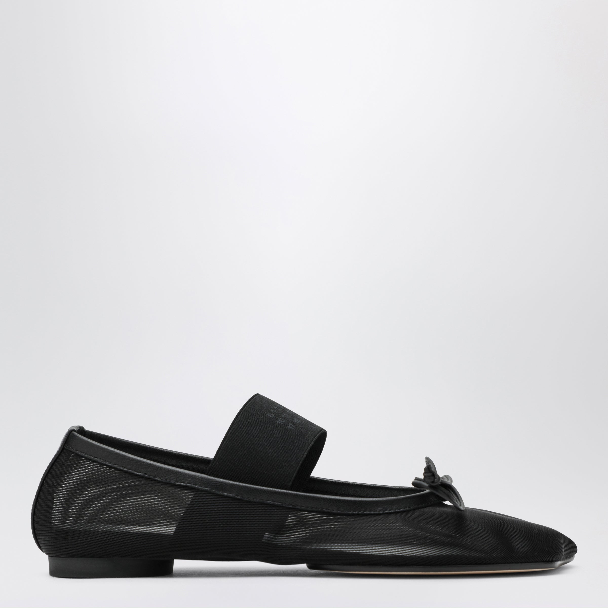 MM6 Ballerine Numeric Anatomic in nylon e pelle nere