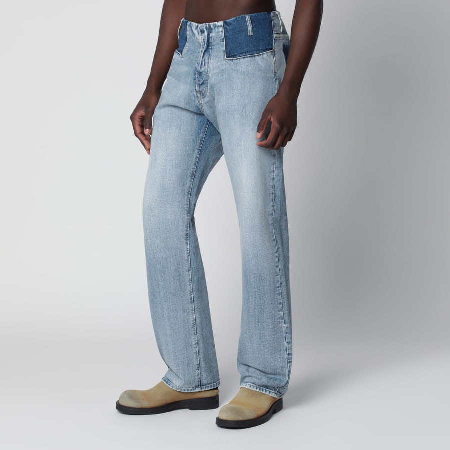 Maison Margiela Jeans patchwork in denim blu indaco, view 3