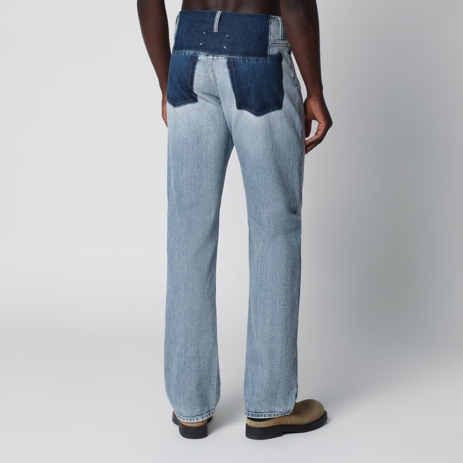 Maison Margiela Jeans patchwork in denim blu indaco, view 4