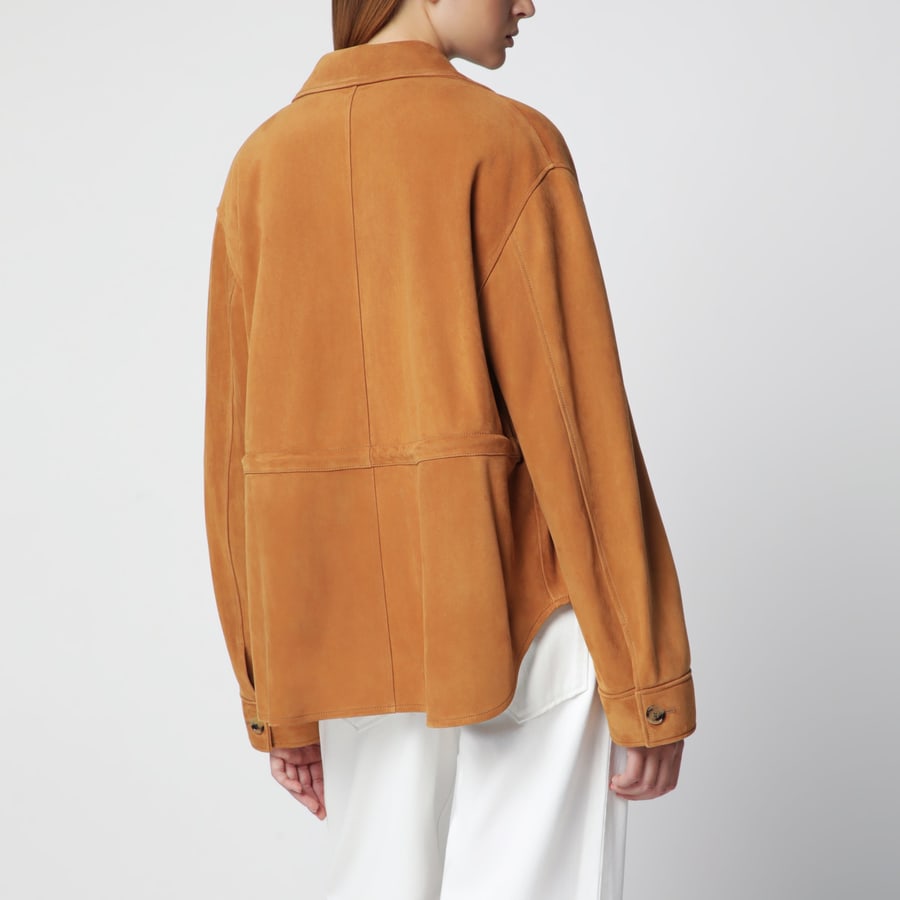 Loewe Giacca workwear in suede marrone chiara, view 3