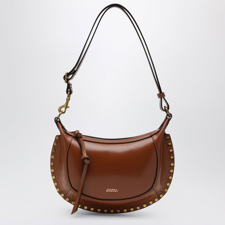 Isabel Marant Borsa a spalla Oskan Moon in pelle cognac