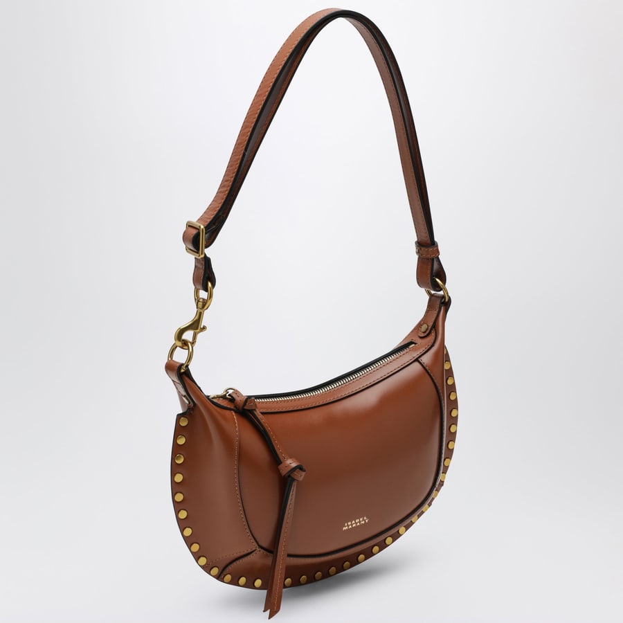 Isabel Marant Borsa a spalla Oskan Moon in pelle cognac, view 3