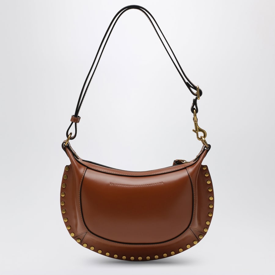 Isabel Marant Borsa a spalla Oskan Moon in pelle cognac, view 4