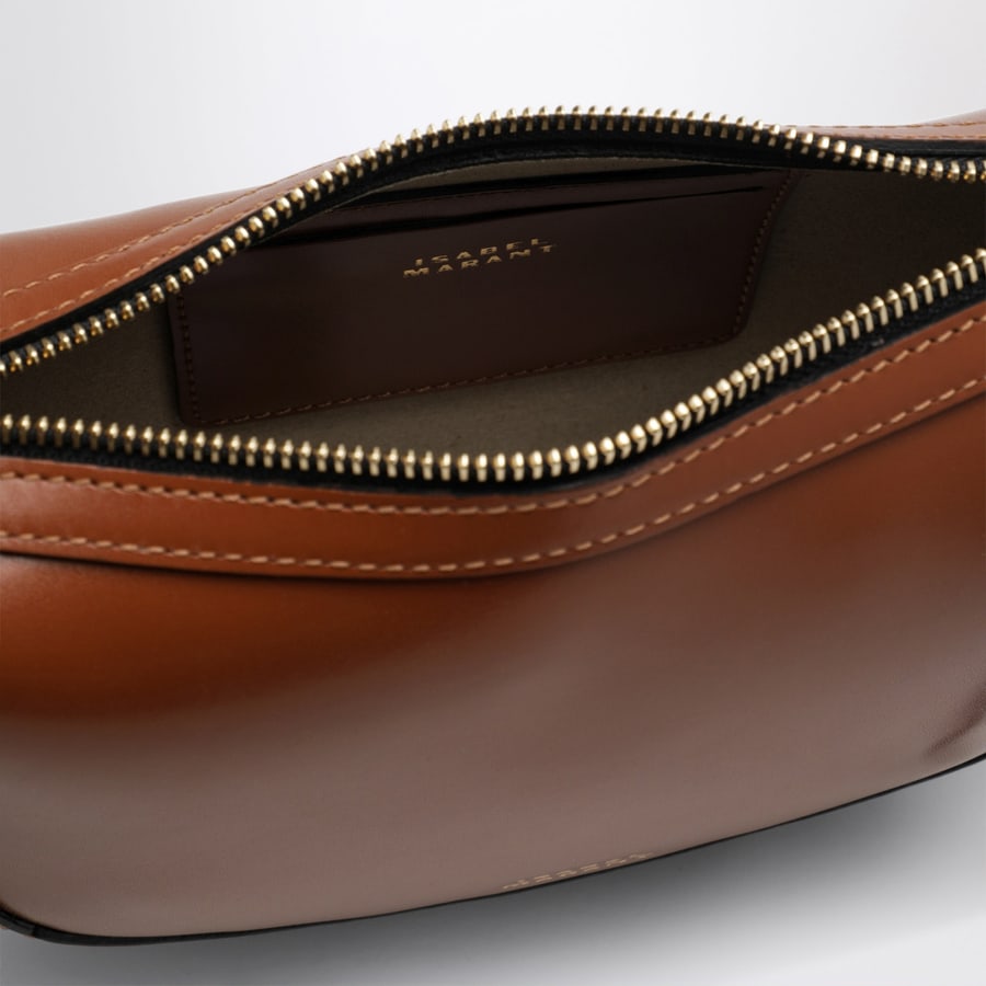 Isabel Marant Borsa a spalla Oskan Moon in pelle cognac, view 5
