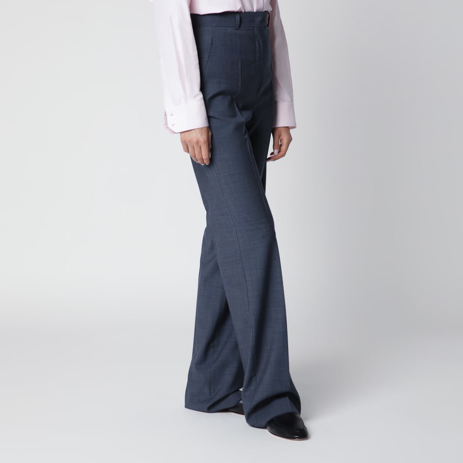 Max Mara Studio Pantalone classico in lana vergine blu, view 3