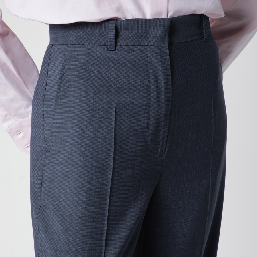 Max Mara Studio Pantalone classico in lana vergine blu, view 5