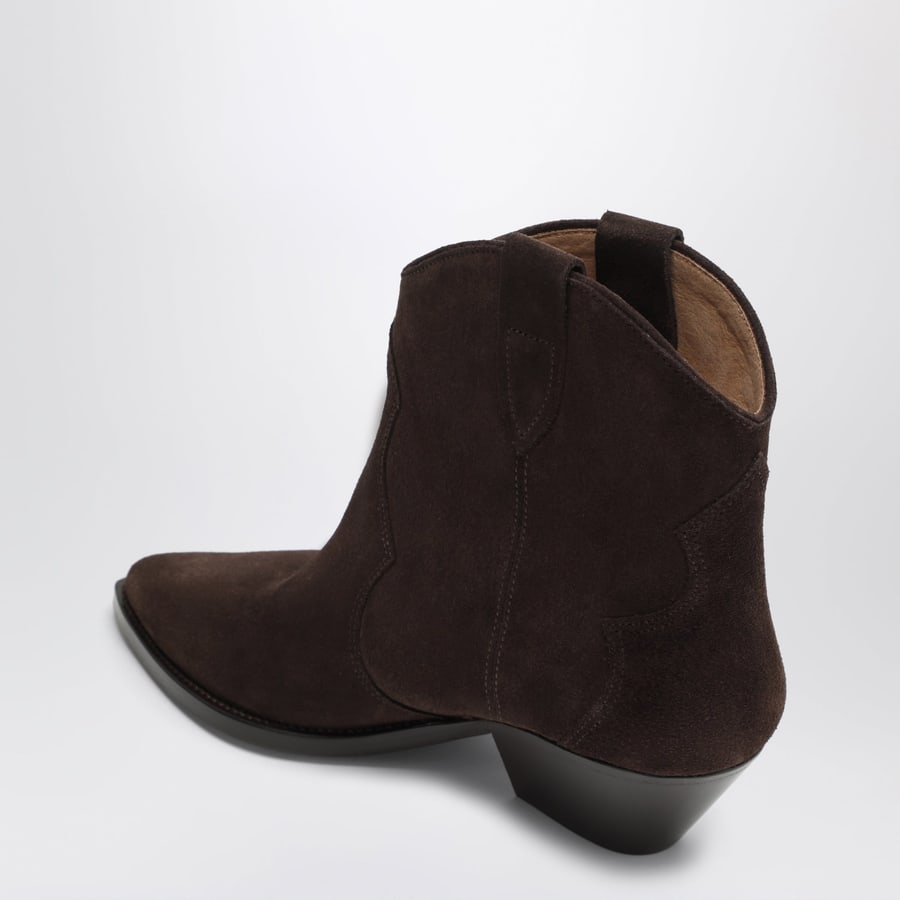 Isabel Marant Stivali texani Dewina in camoscio cioccolato, view 4