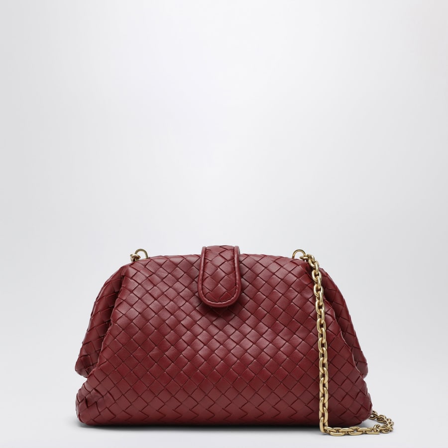 Bottega Veneta Clutch Lauren 1980 piccola in pelle intrecciata rosso Lava
