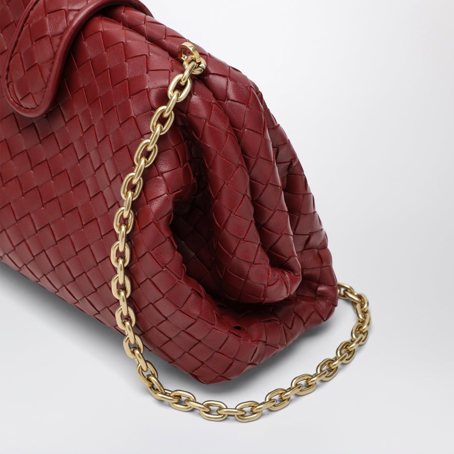 Bottega Veneta Clutch Lauren 1980 piccola in pelle intrecciata rosso Lava, view 6