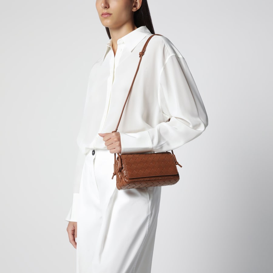 Bottega Veneta Borsa Notturno marrone in Intrecciato, view 2