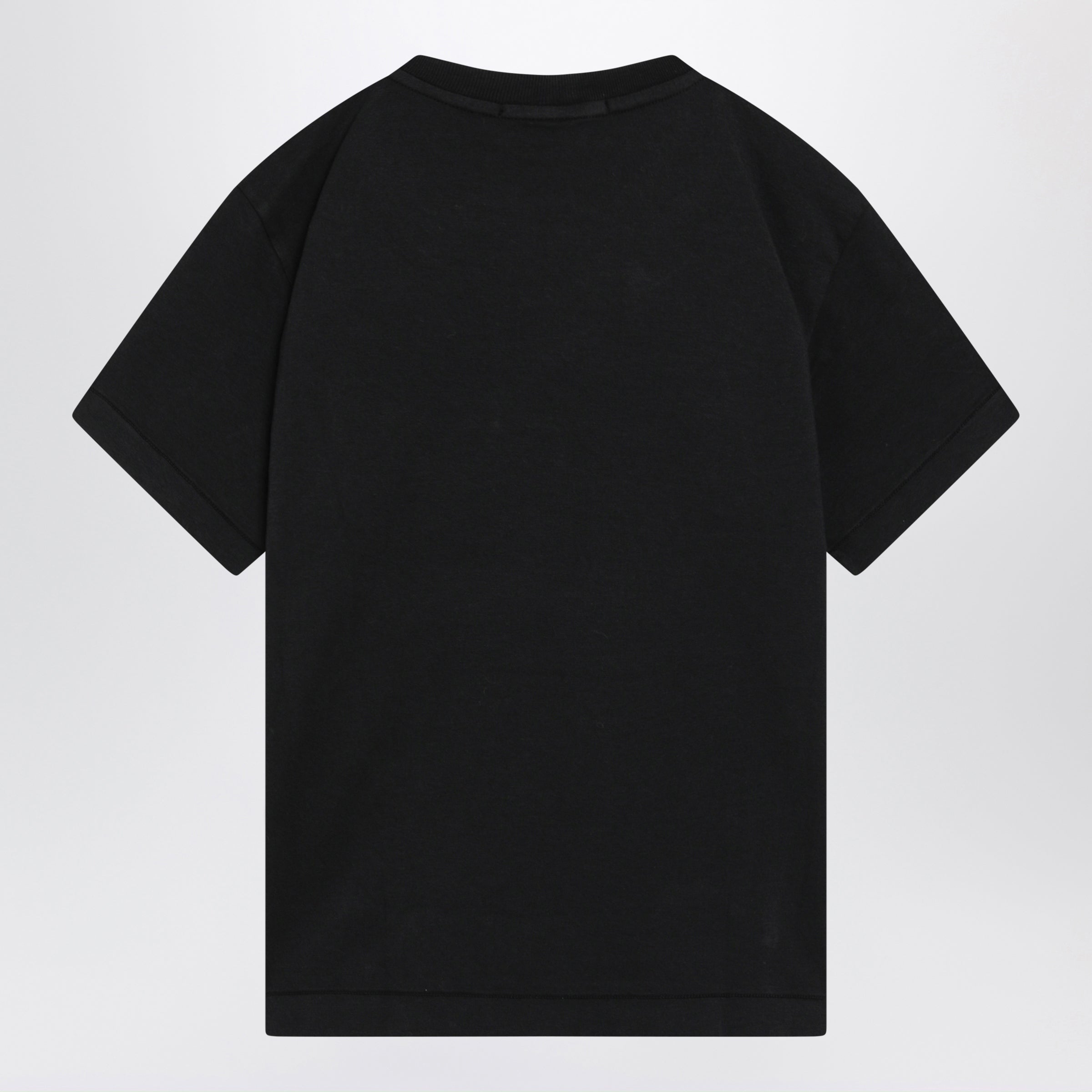 Stone Island T-shirt bambino con dettaglio logo nera, view 2