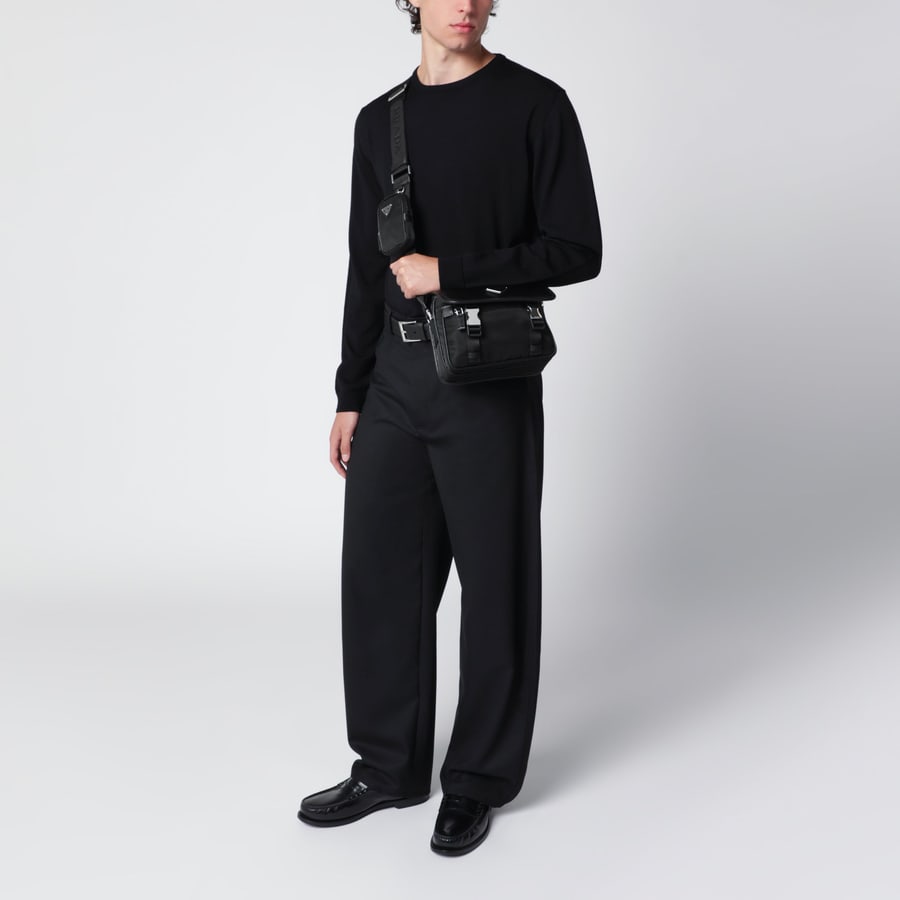 Prada Borsa a tracolla in Re-Nylon nera, view 2