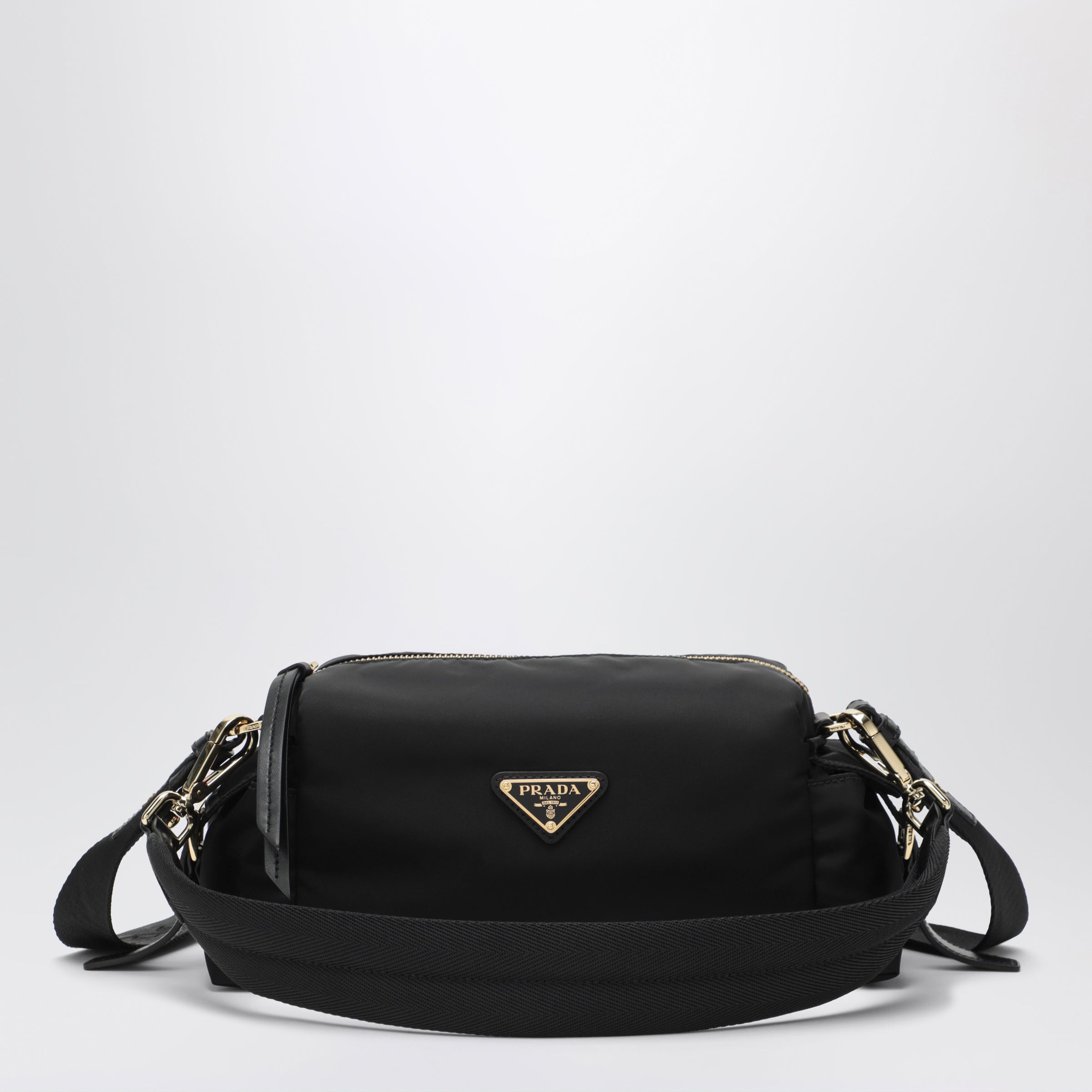 Prada Borsa a spalla in Re-Nylon nera