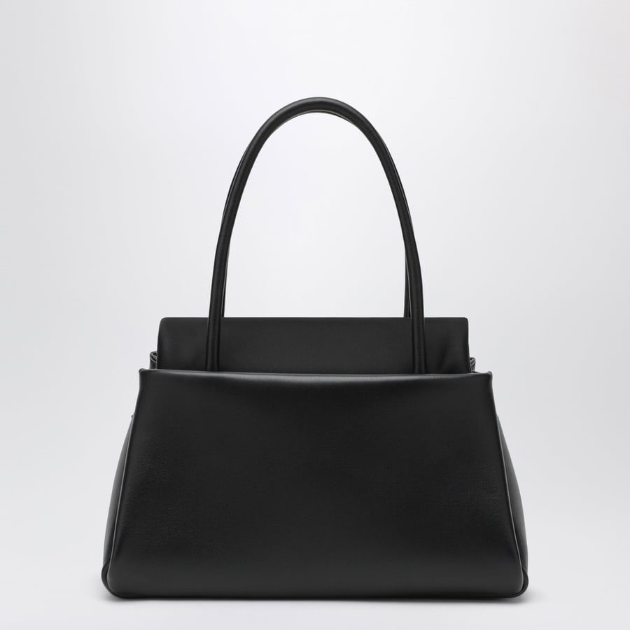 Prada Borsa Passage medium in pelle e Re-Nylon nera, view 4