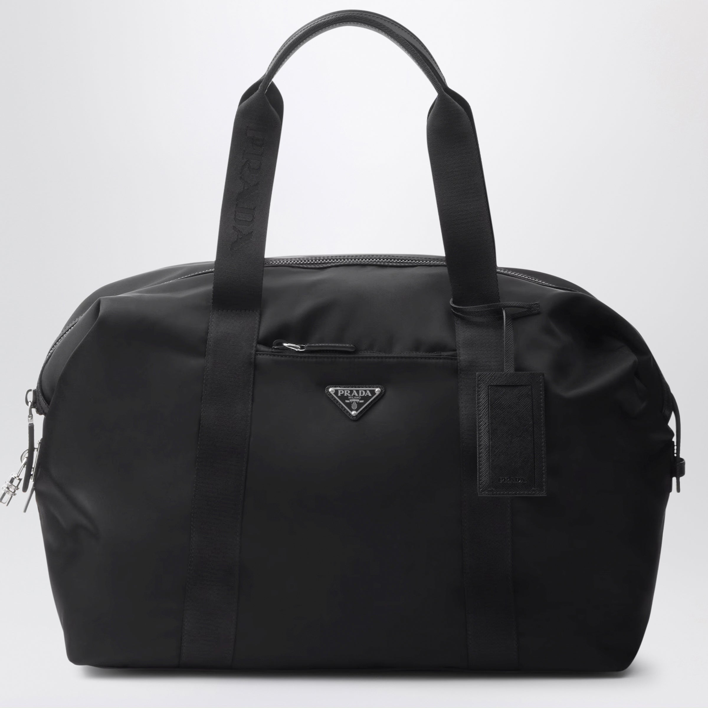 Prada Sacca da viaggio in Re-Nylon e Saffiano nera
