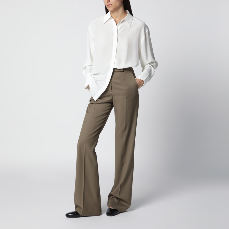 Max Mara Pantalone in gabardina di lana color cammello, view 2