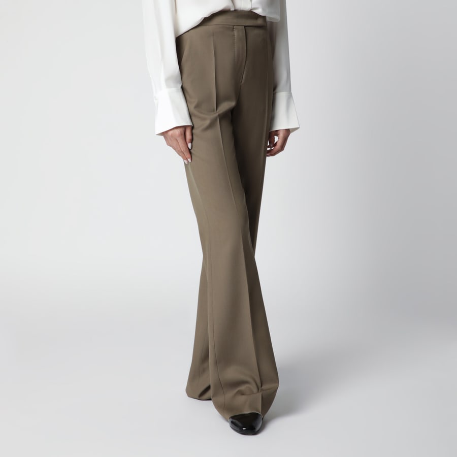 Max Mara Pantalone in gabardina di lana color cammello, view 3