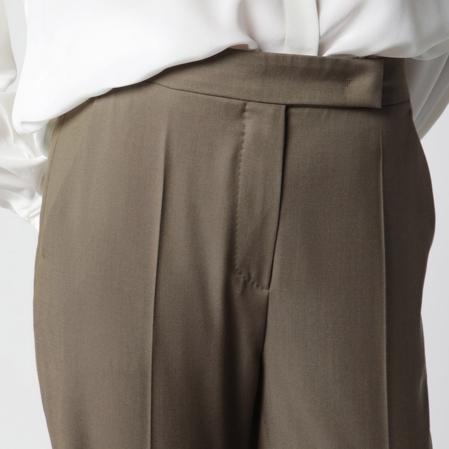 Max Mara Pantalone in gabardina di lana color cammello, view 5