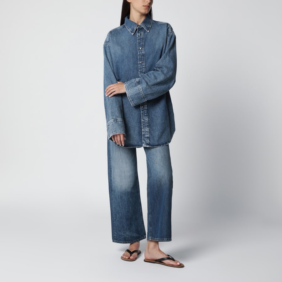 HAIKURE Camicia blu ryder in denim, view 2