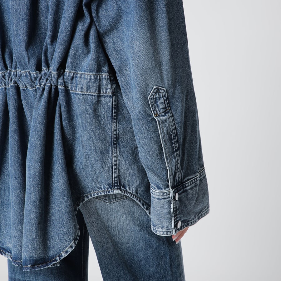 HAIKURE Camicia blu ryder in denim, view 4