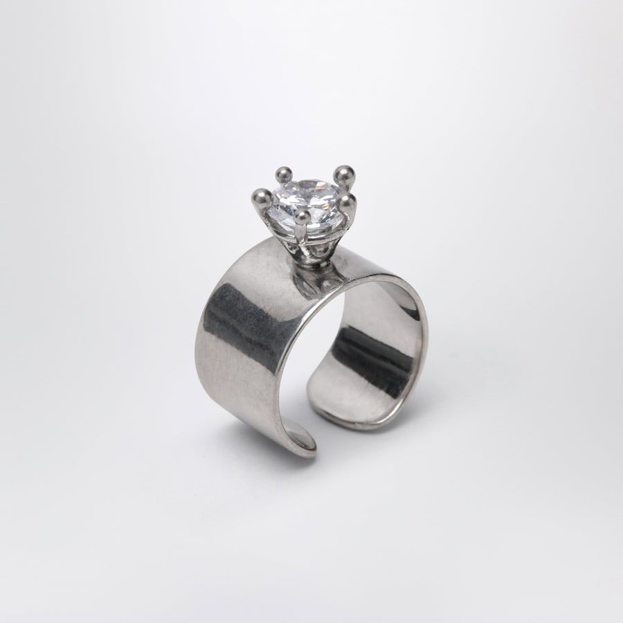 PANCONESI Anello Diamanti Armour Ring Small, view 3